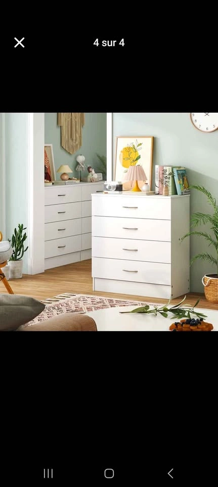 Brand New 4-Drawer Dresser – White ✨ - photo 2