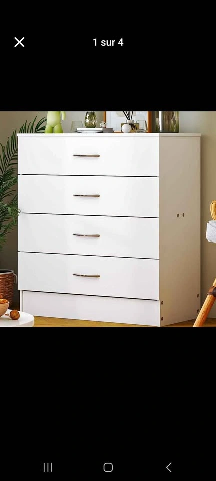 Brand New 4-Drawer Dresser – White ✨ - photo 4