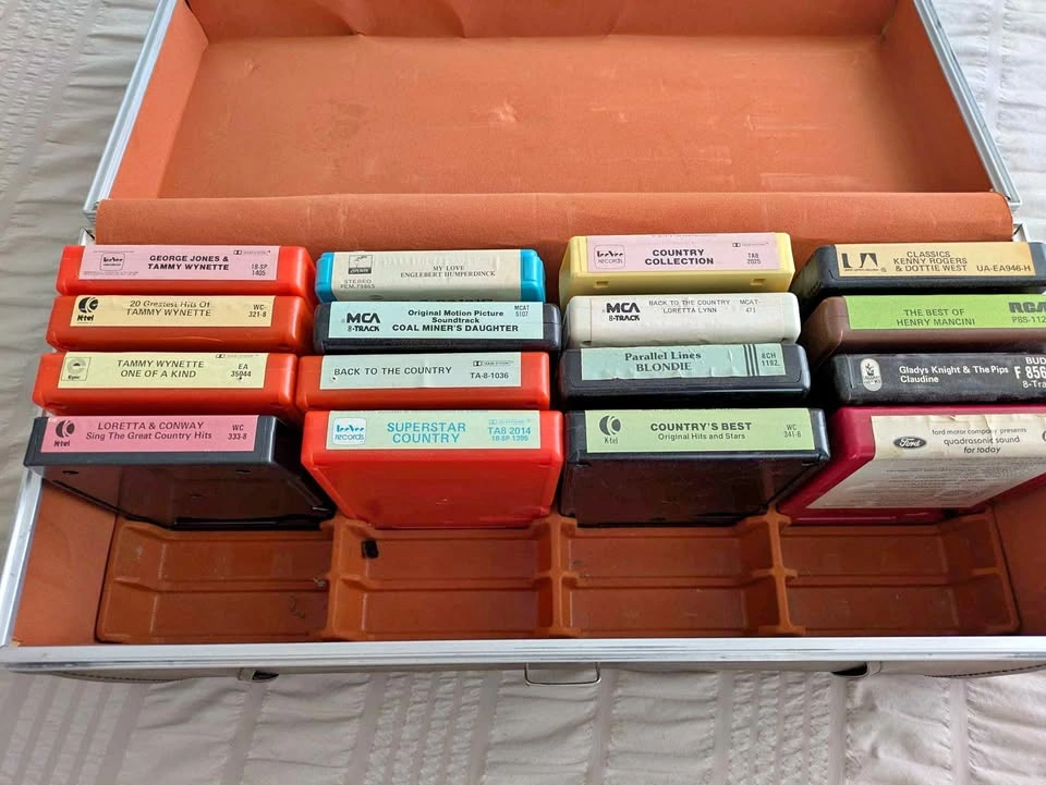 8-Track Tapes and Carrying Case