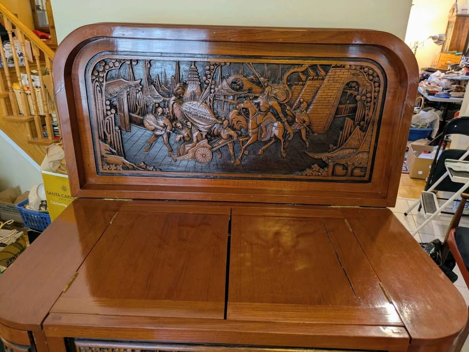 Antique Rosewood Carved Chinese Side Bar - photo 3