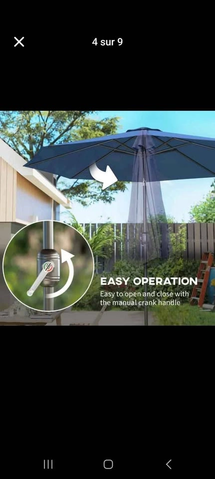10' x 8' Outdoor Patio Umbrella - photo 4