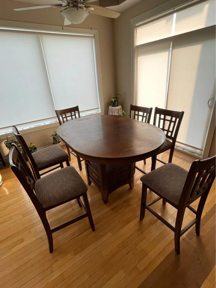 Counter Height Dining Table +6 Chairs - photo 2