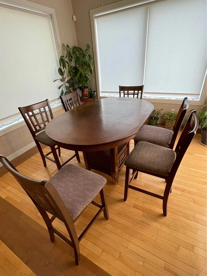 Counter Height Dining Table +6 Chairs - photo 3