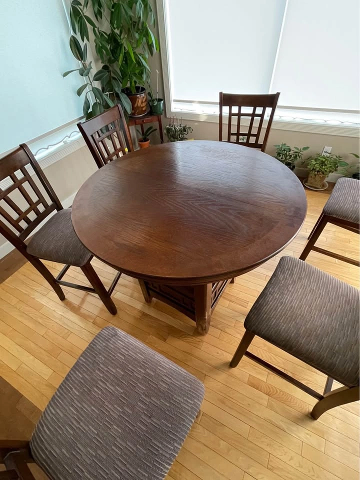 Counter Height Dining Table +6 Chairs - photo 5