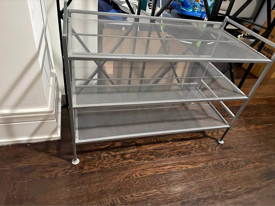3 tier metal shoe organizer