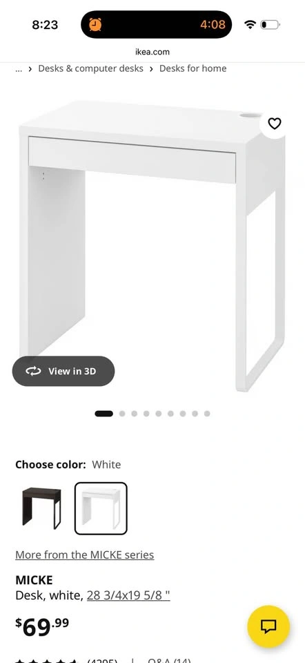 White MICKE desk - photo 4