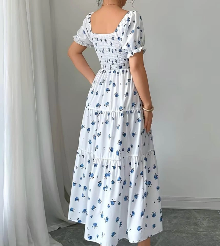 Oversize 4XL New Floral Smocked Tiered Dress - photo 2