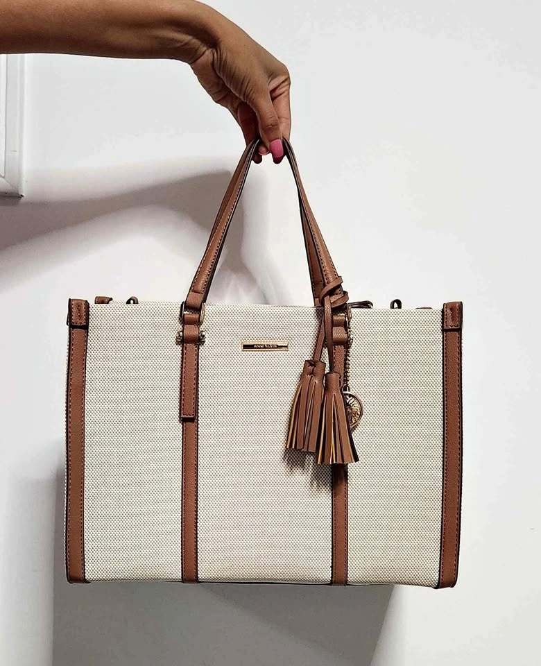 Brand new: Anne Klein Canvas Tote Bag with Crossbody Strap