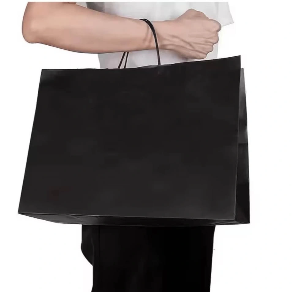 25 Pack Black Paper Gift Bags with Handles - photo 5