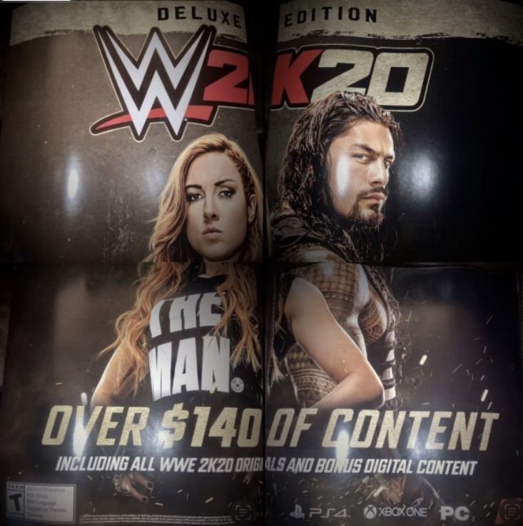 GameStop 48”x48” WWE 2K20 Promotional Section Poster