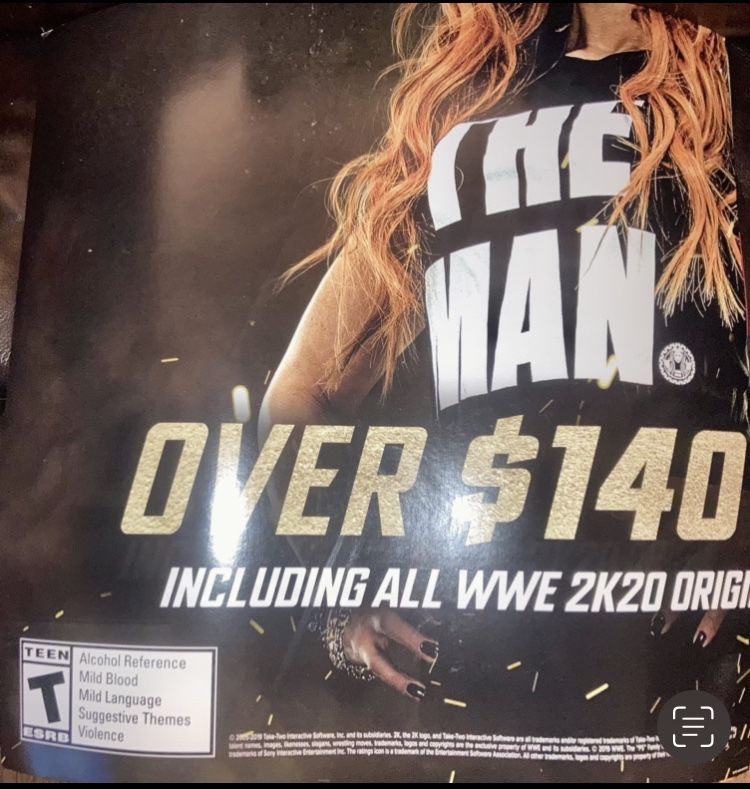 GameStop 48”x48” WWE 2K20 Promotional Section Poster - photo 4
