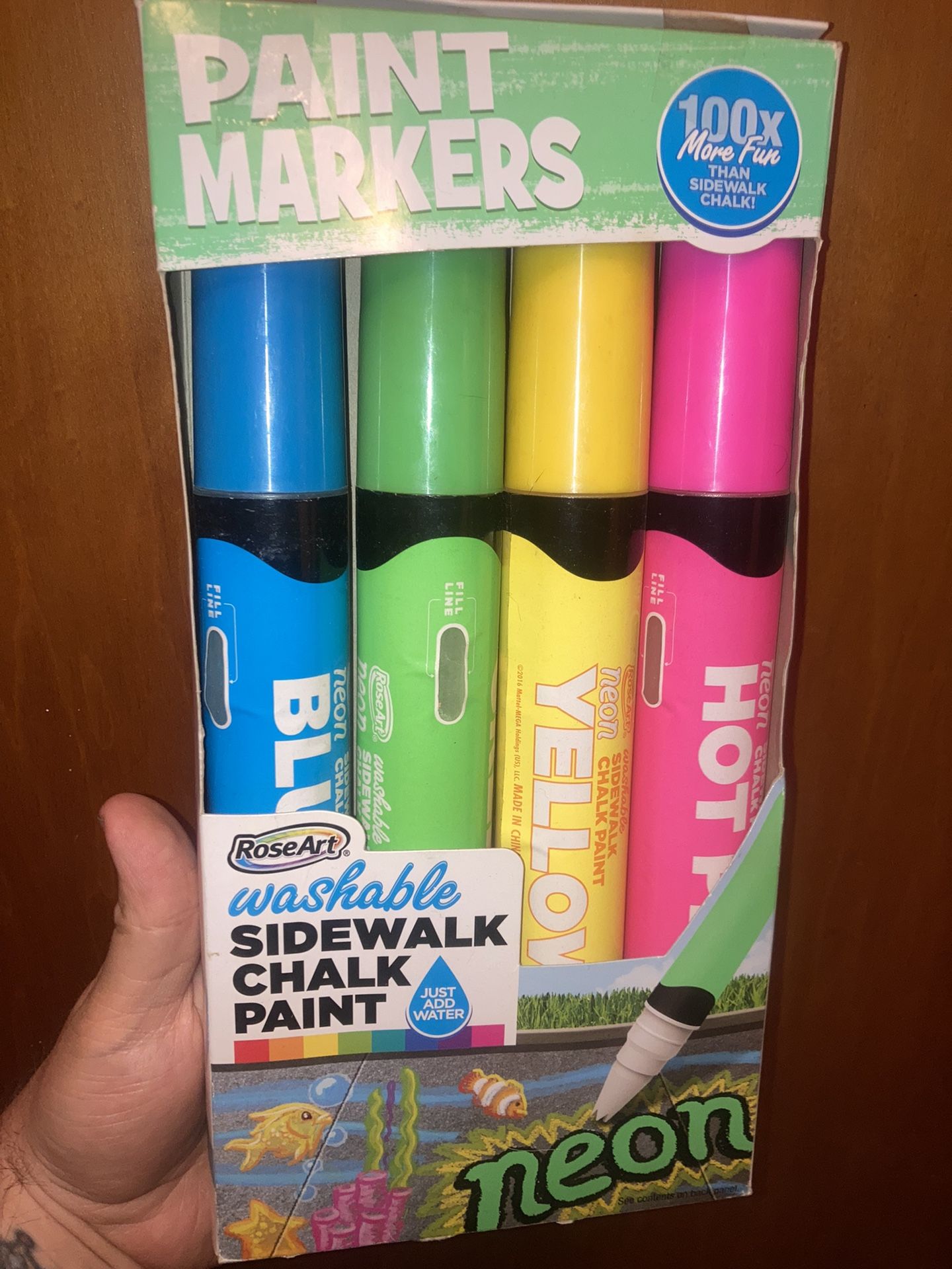 Rose Art Washable Neon Sidewalk Chalk Paint Markers