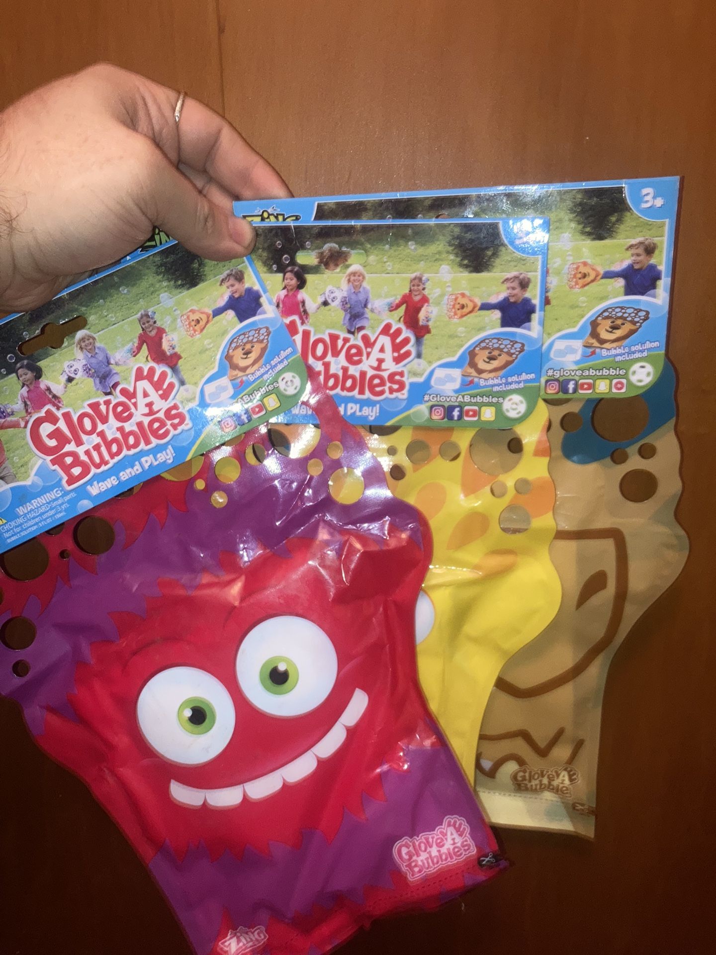 Glove-A-Bubbles Bubble Glove, Set Of 3