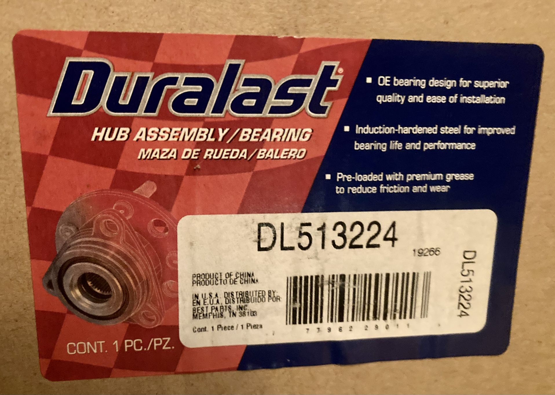 Duralast DL513224 Wheel Bearing Hub Assembly (Front) - photo 3