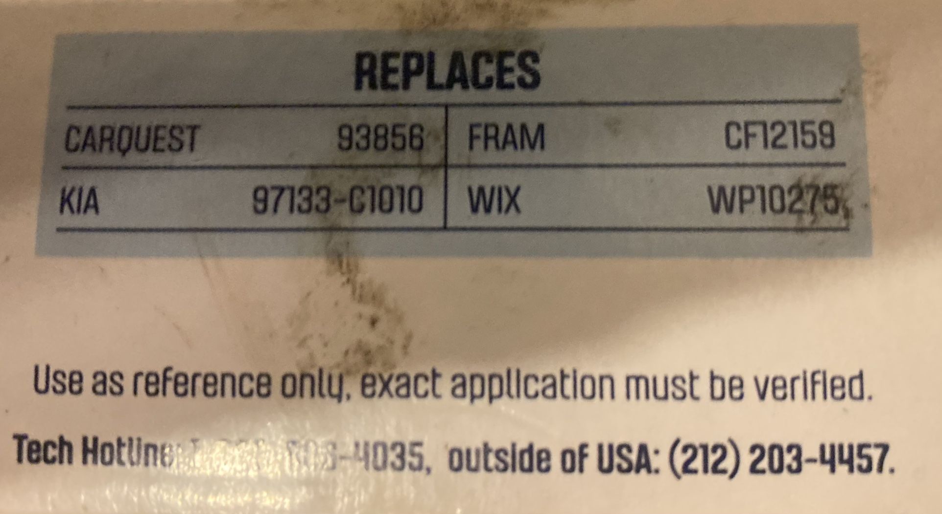STP CAF1955C Cabin Air Filter - photo 2