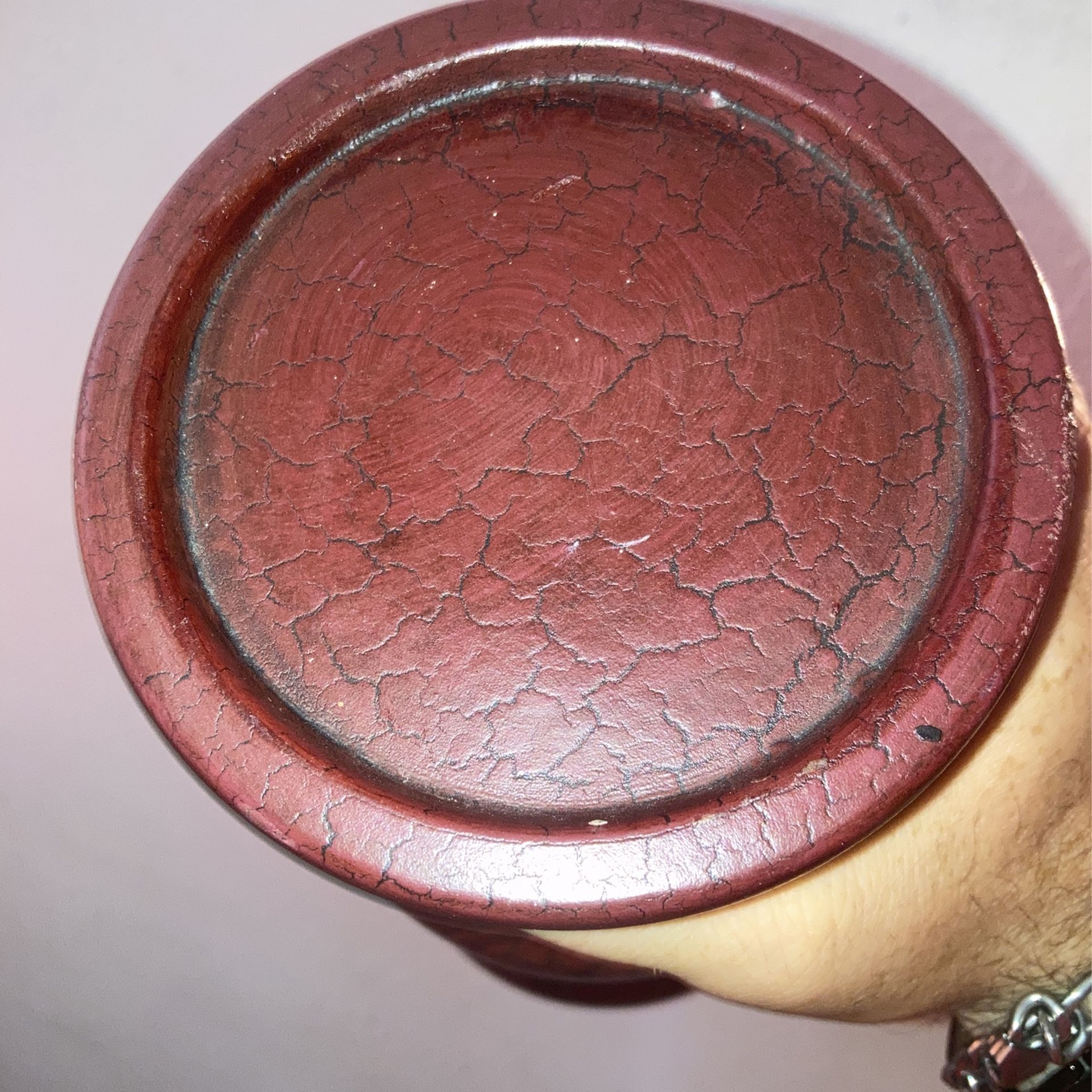 Cherry Wood 15” Pedestal/Candle Holder - photo 3