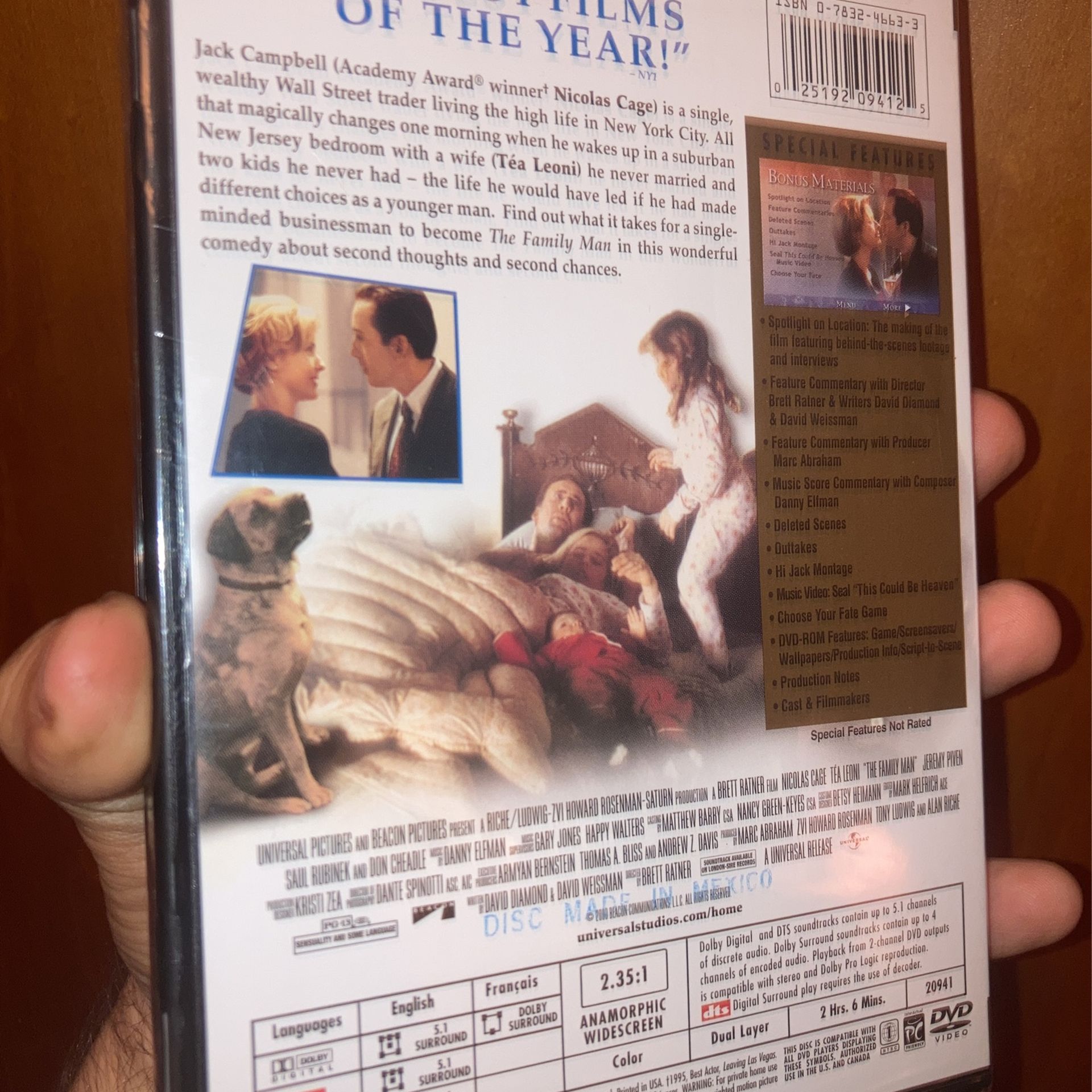 The Family Man (Nicolas Cage) DVD - photo 2