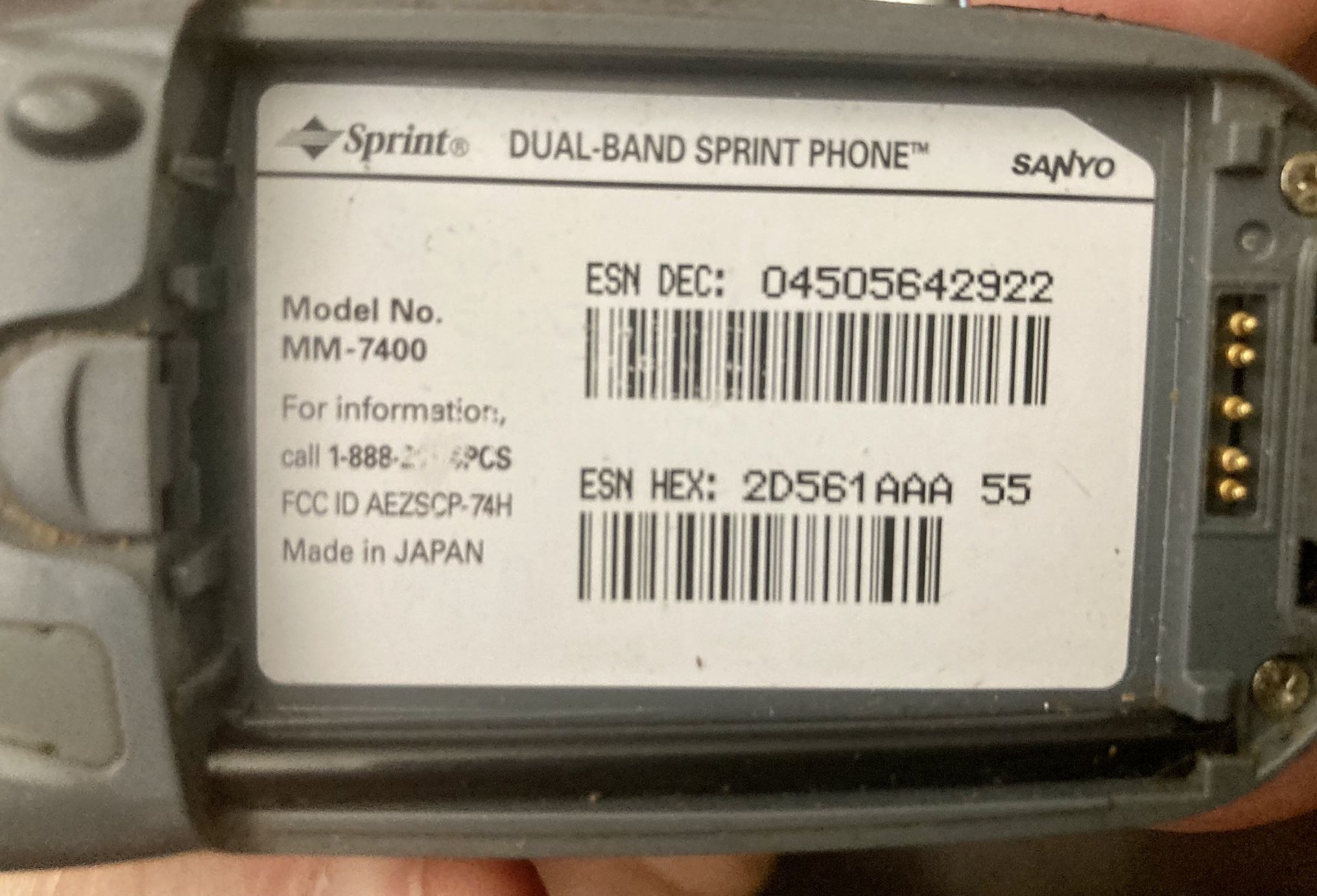 Sanyo MM-7400 Cell Phone •Sprint• - photo 5