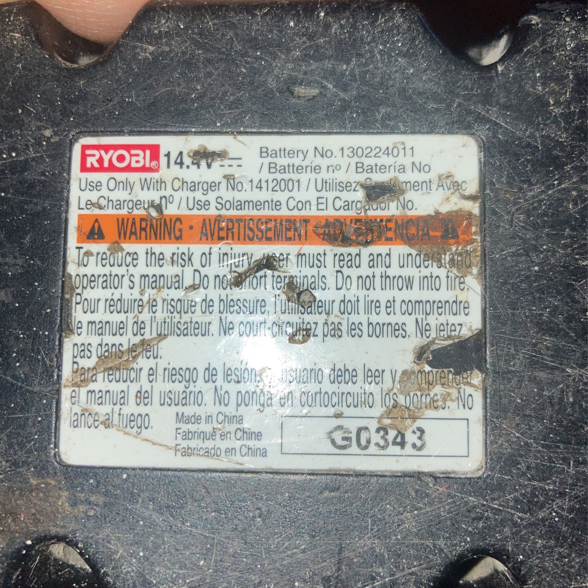 Ryobi 14.4V Battery, Model 130224.011 - photo 3