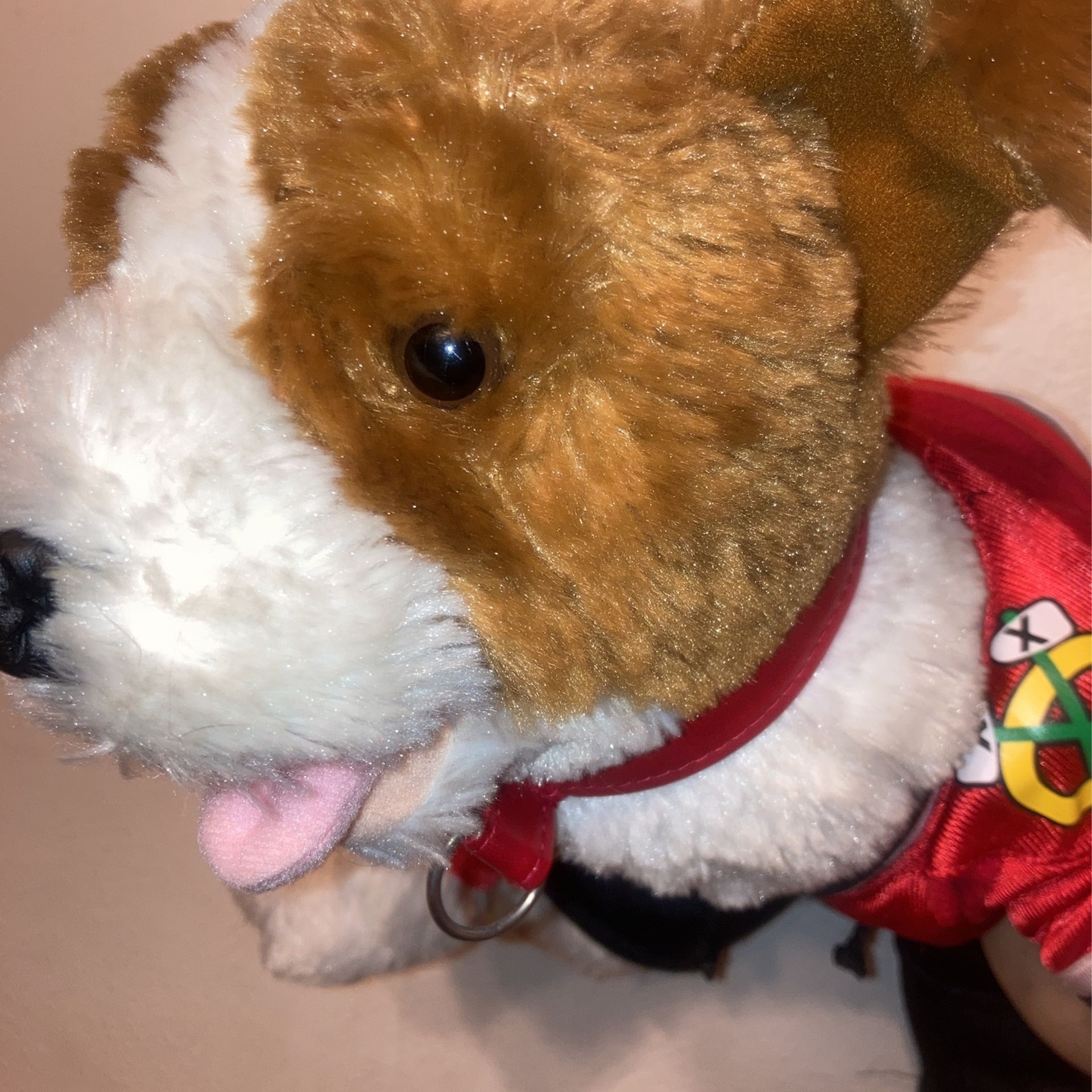 Build A Bear Brown And White Terrier 2010, Blackhawks Outfit - photo 4