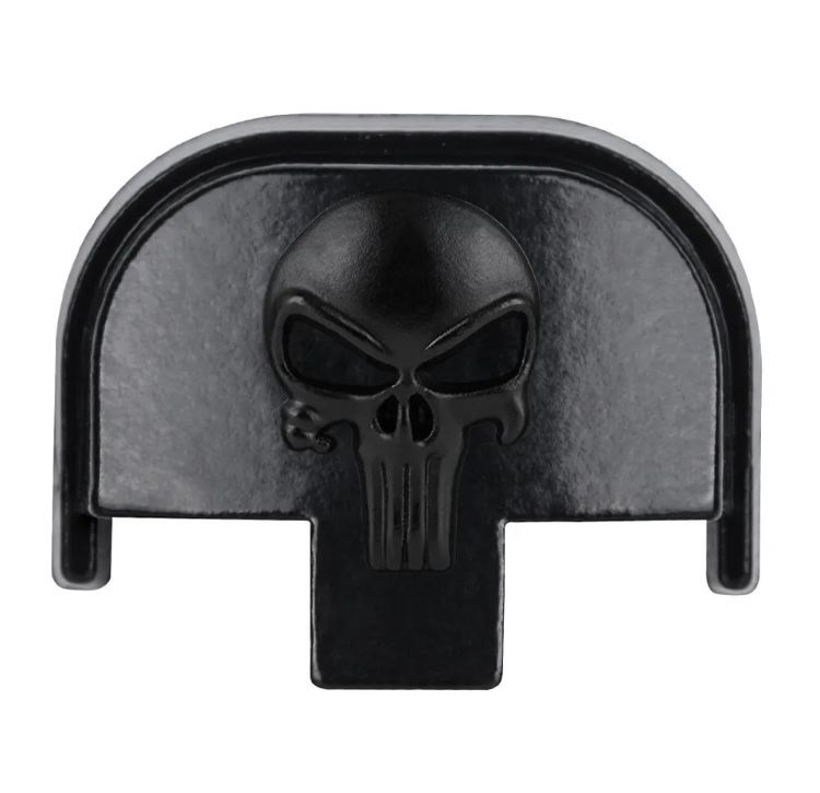 SD9/SD40 Replacement Rear Slide Cover - 3D Black Skull - photo 2