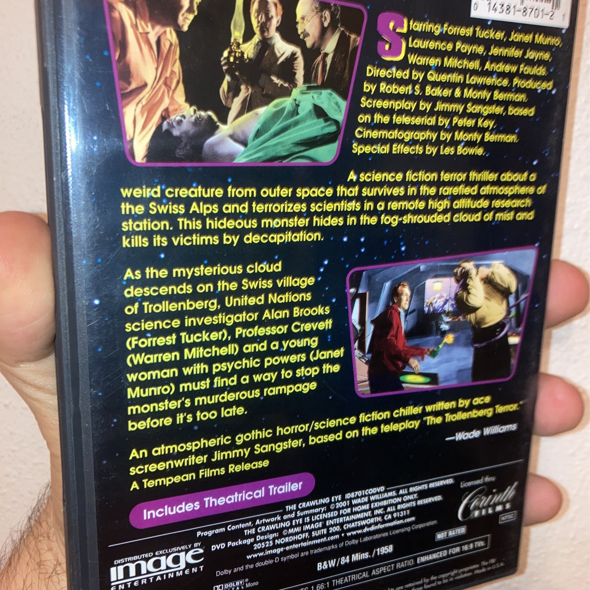 The Crawling Eye DVD - Forrest Tucker - photo 2