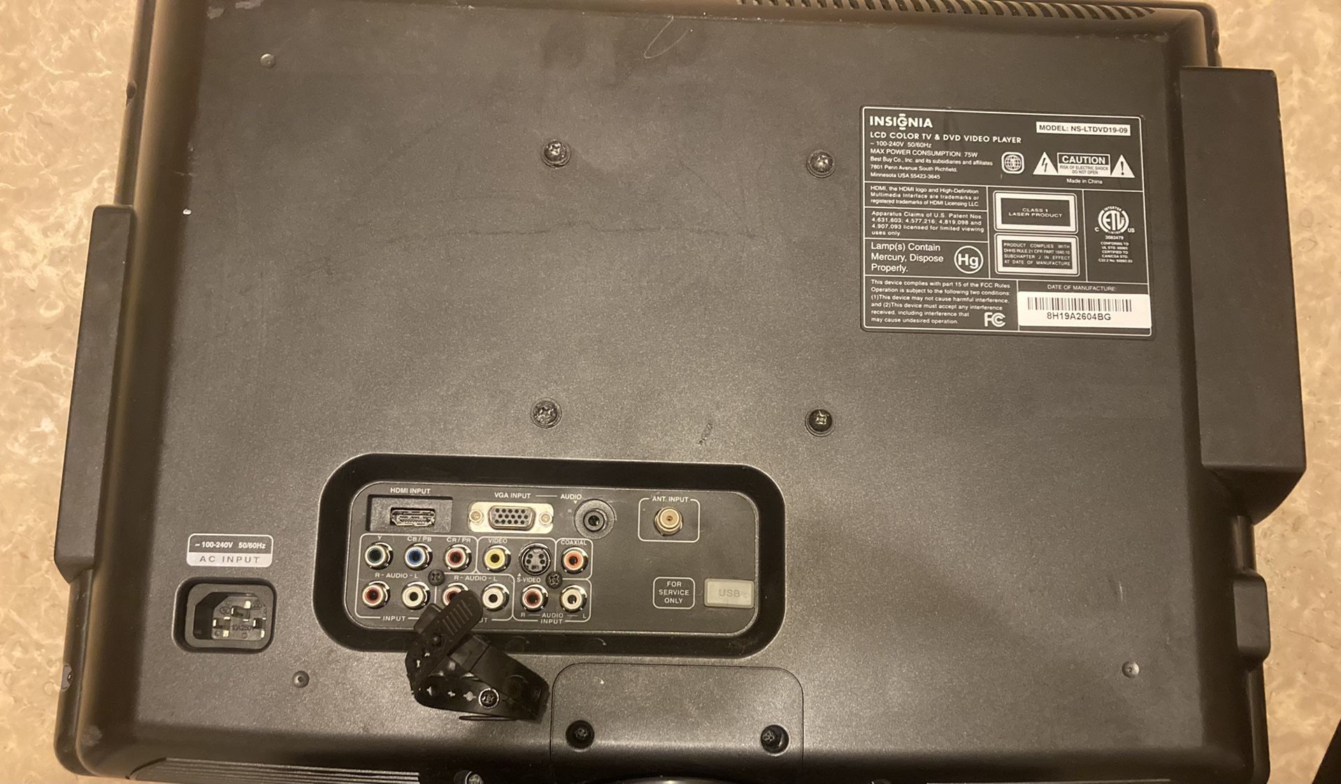 Insignia 19” LCD TV/DVD Player - photo 4