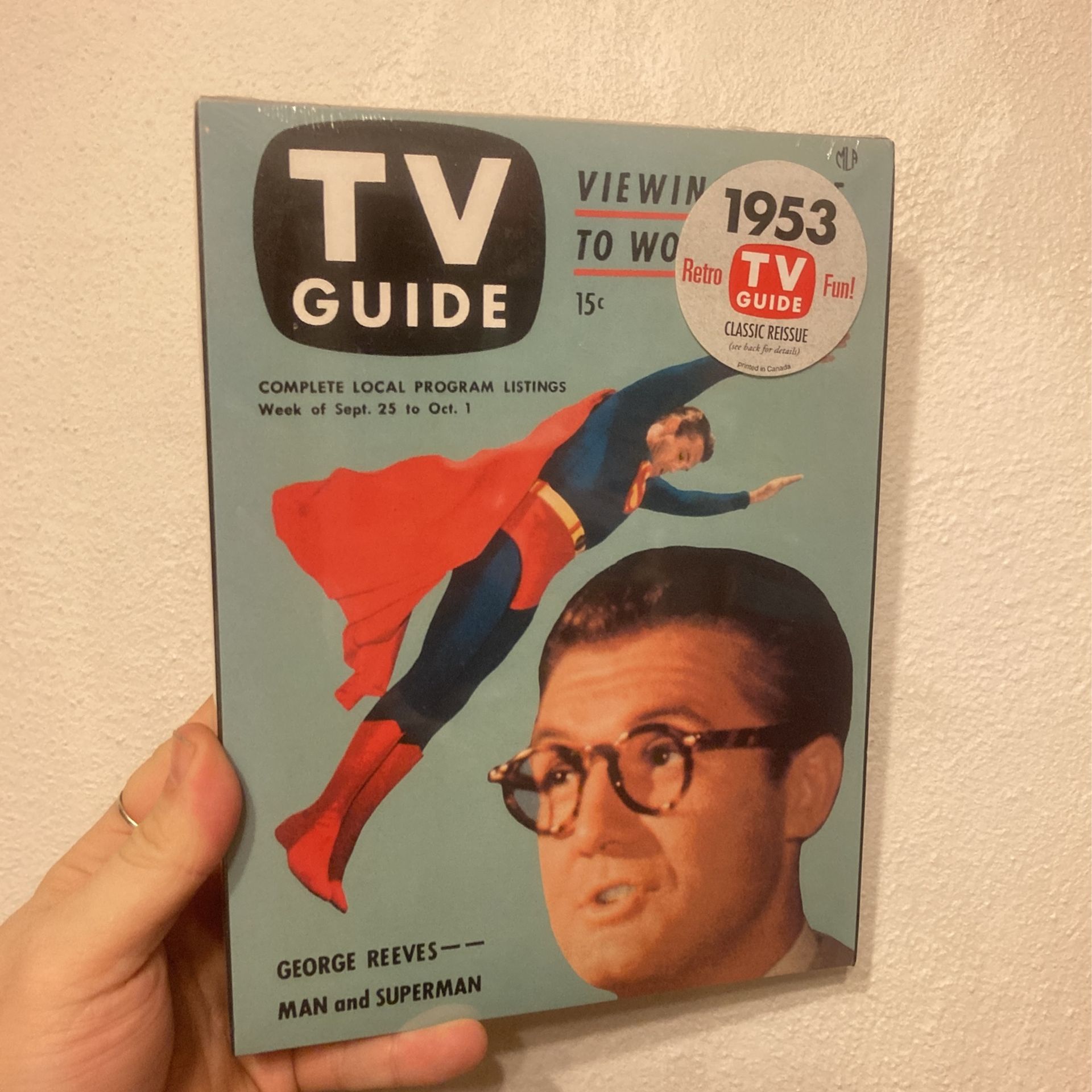 TV Guide, Collector’s Classics Reprint 09/25/1953