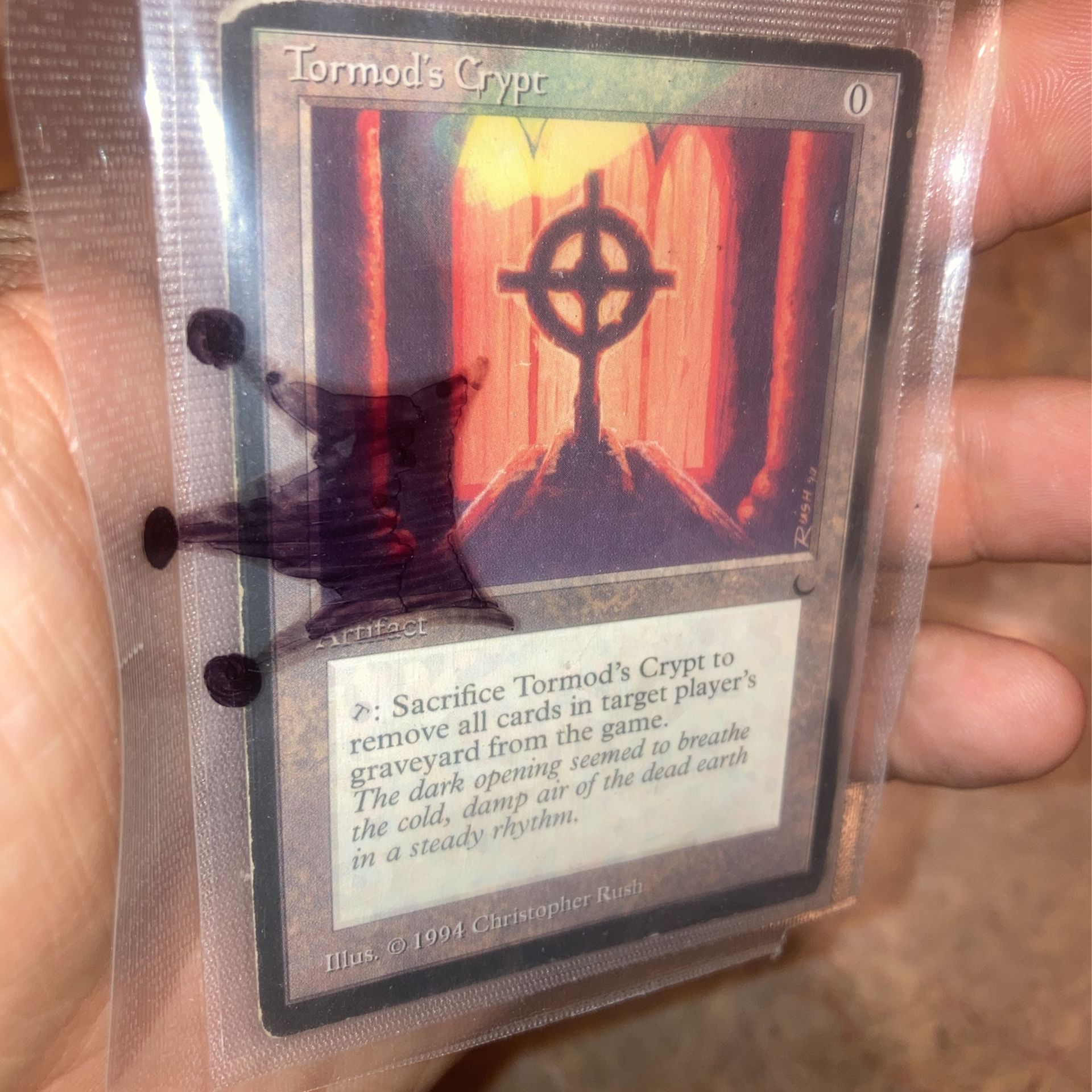 Tormod’s Crypt (The Dark, MtG) Misprint Card, One Of A Kind! - photo 4