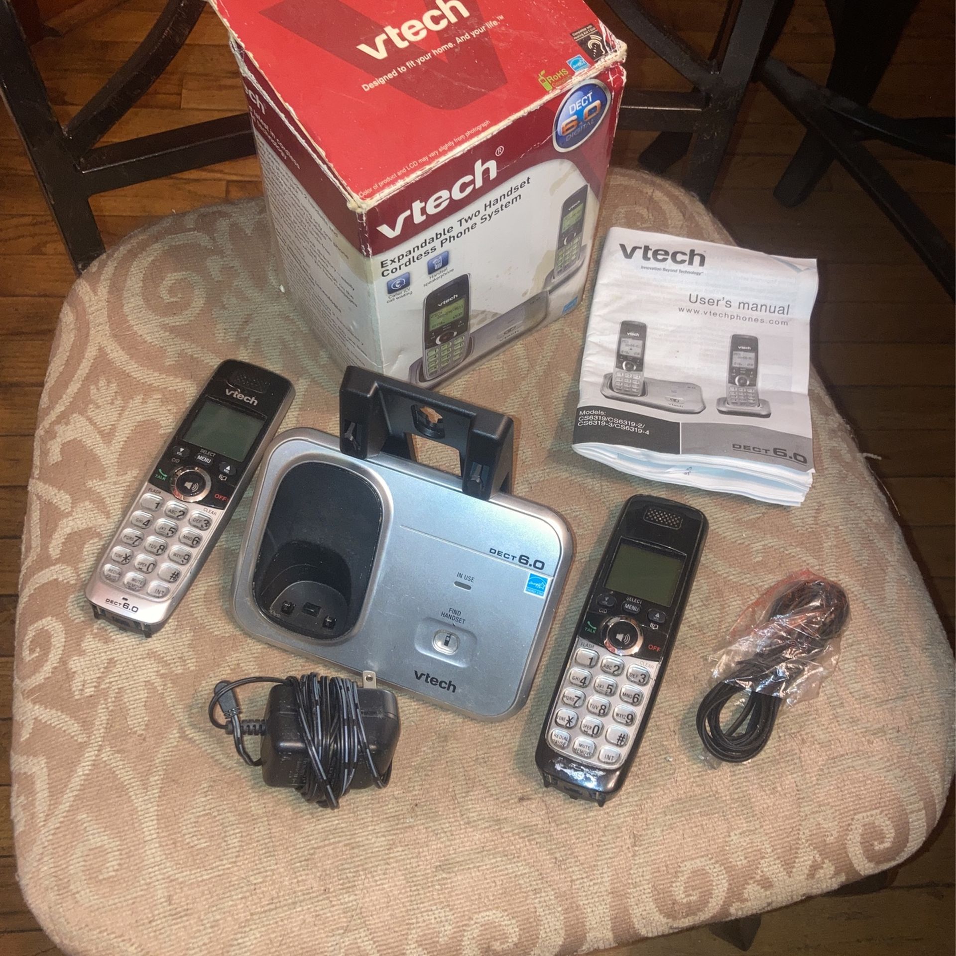 VTech 6.0 Dual Cordless Handset Phone System