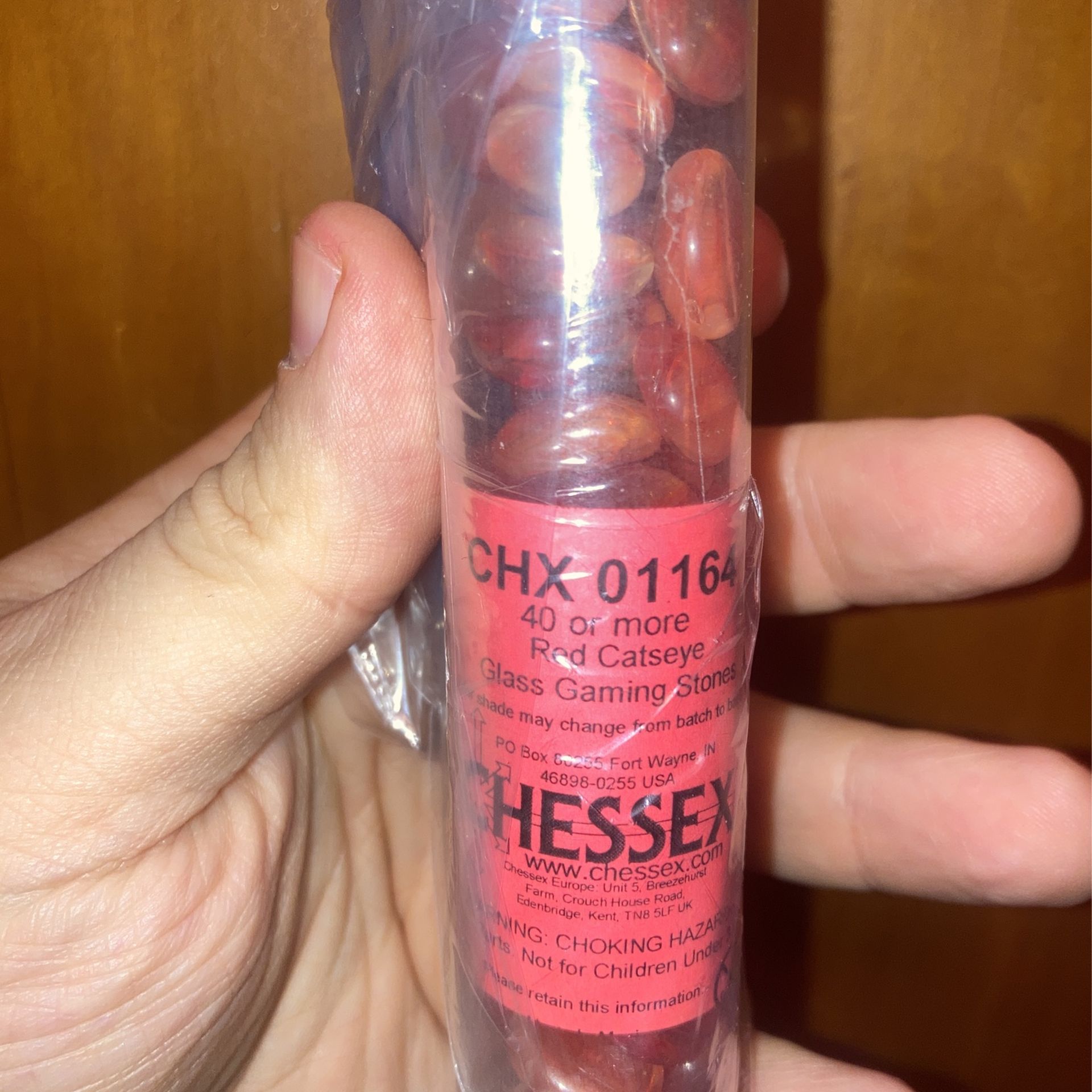 CHESSEX Red & Blue Catseye Gaming Stones Set, 80 Or Greater - photo 2