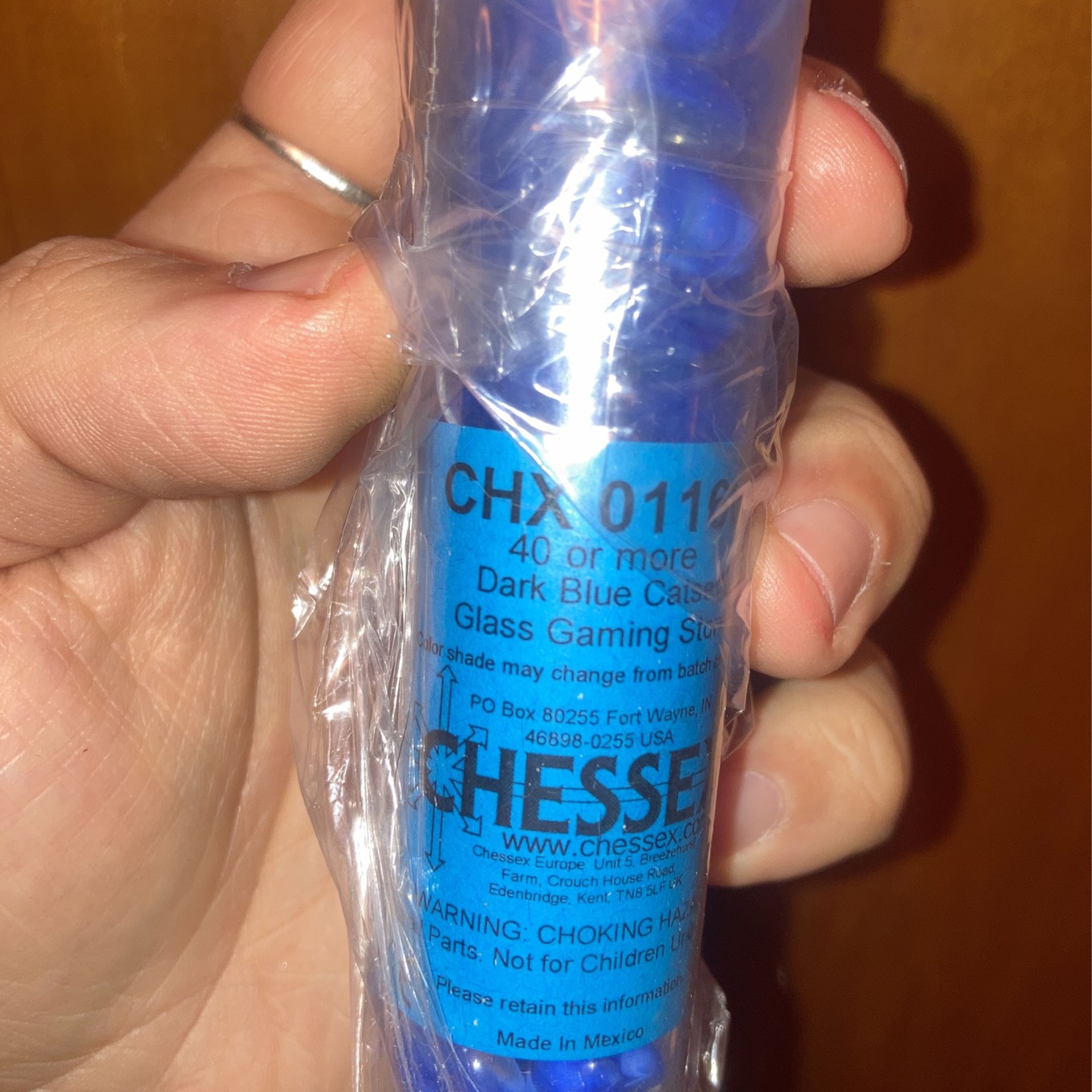 CHESSEX Red & Blue Catseye Gaming Stones Set, 80 Or Greater - photo 3