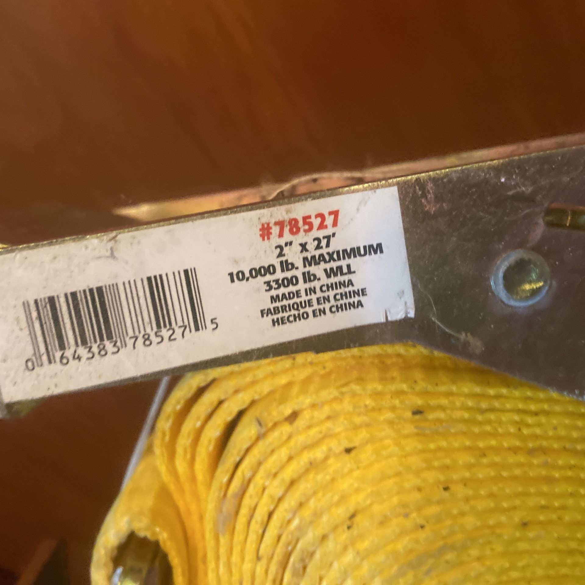 2”x27’ 10,000 lbs. J-Hook Ratcheting Tie Down Strap - photo 3