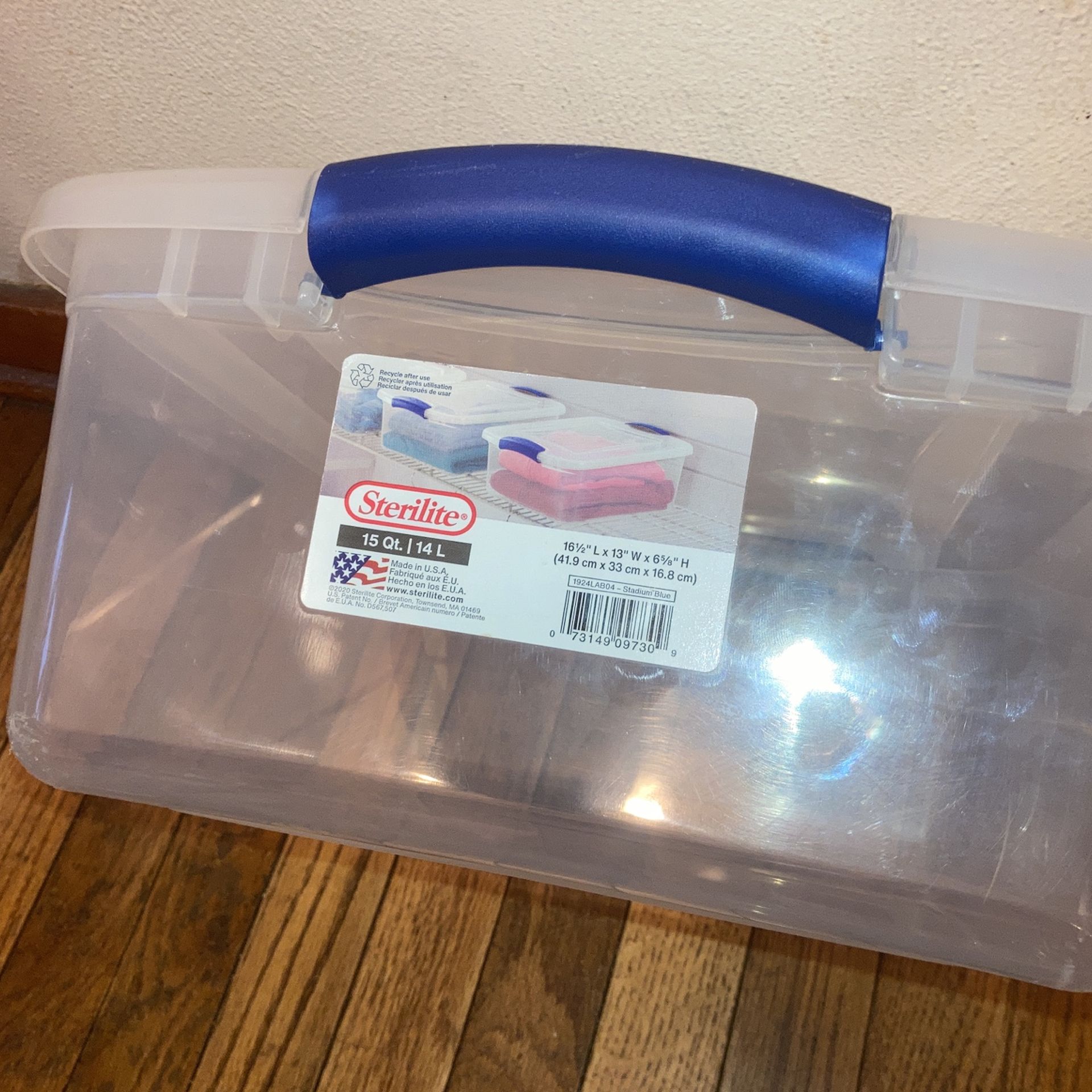 Sterilite Double Latch 15 Quart Storage Tote - photo 2