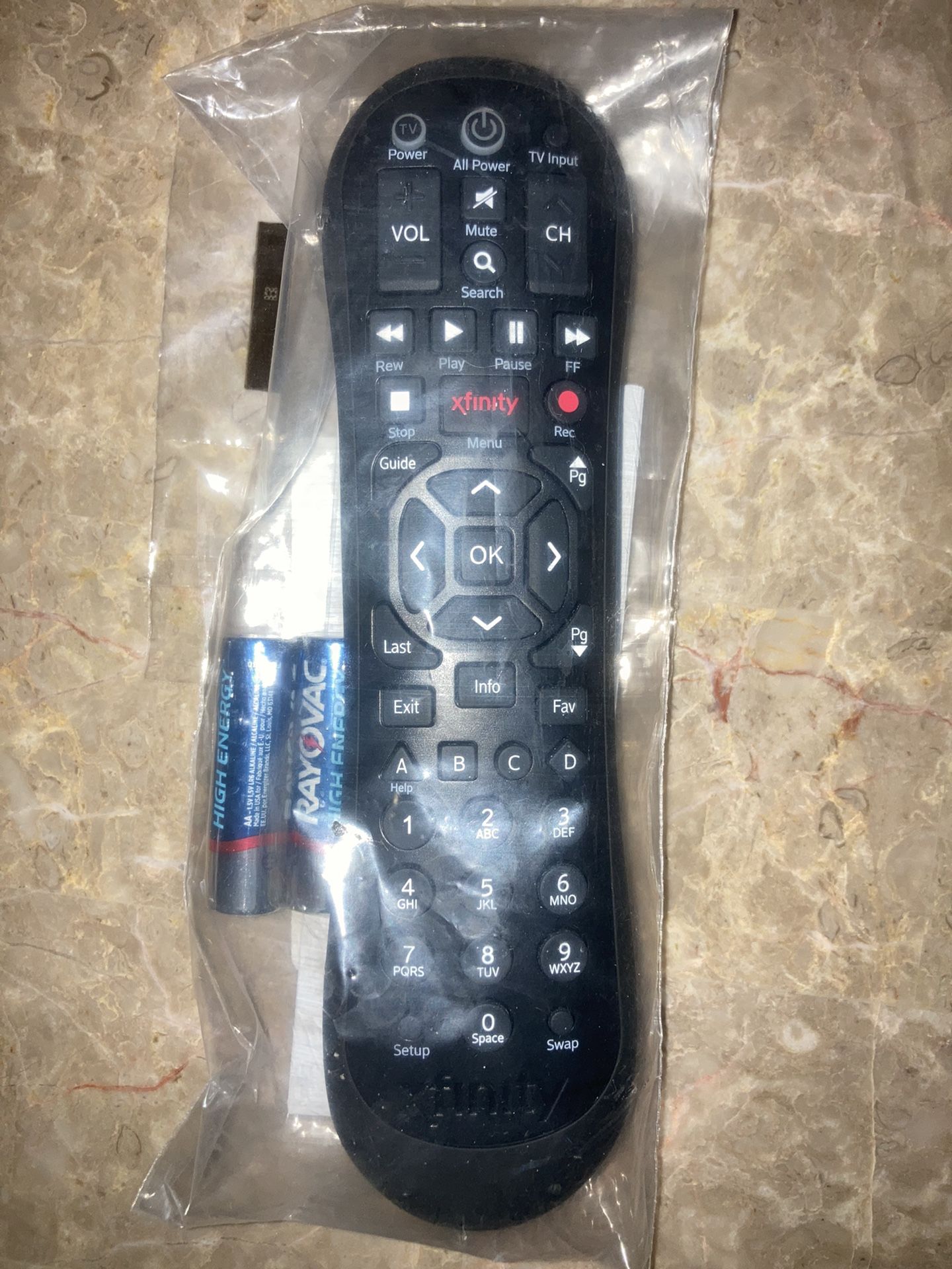 Comcast/Xfinity XR2 Remote, Red Button/No Multicolor