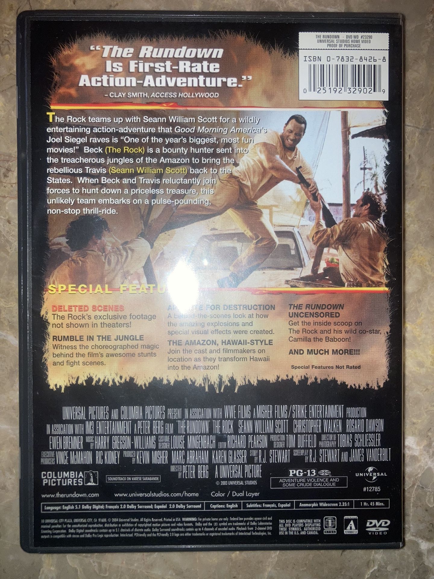 The Rundown DVD - The Rock, Seann William Scott - photo 2