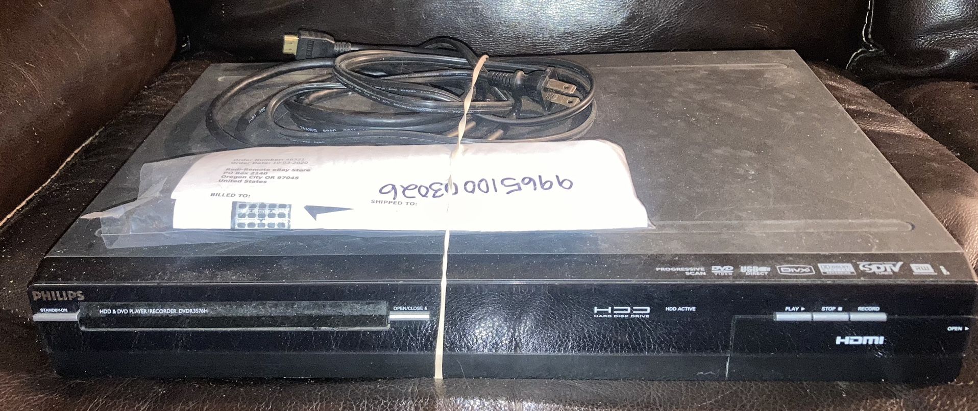 Philips DVDR3575H HDD/DVD Recorder w/Remote!
