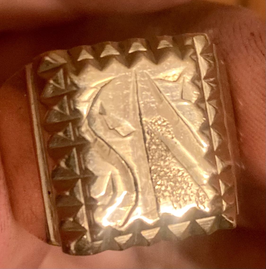 Size 11 Men’s Brass Ring, 18K Gold-Plated