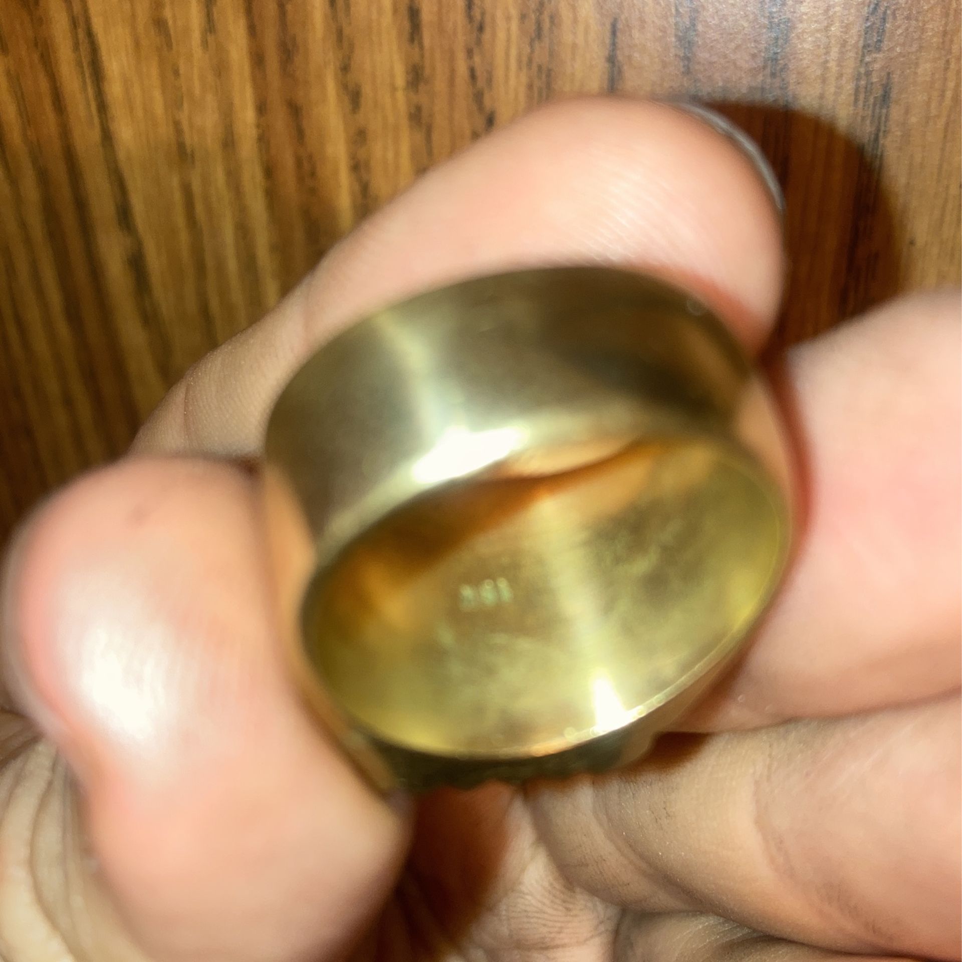 Size 11 Men’s Brass Ring, 18K Gold-Plated - photo 2