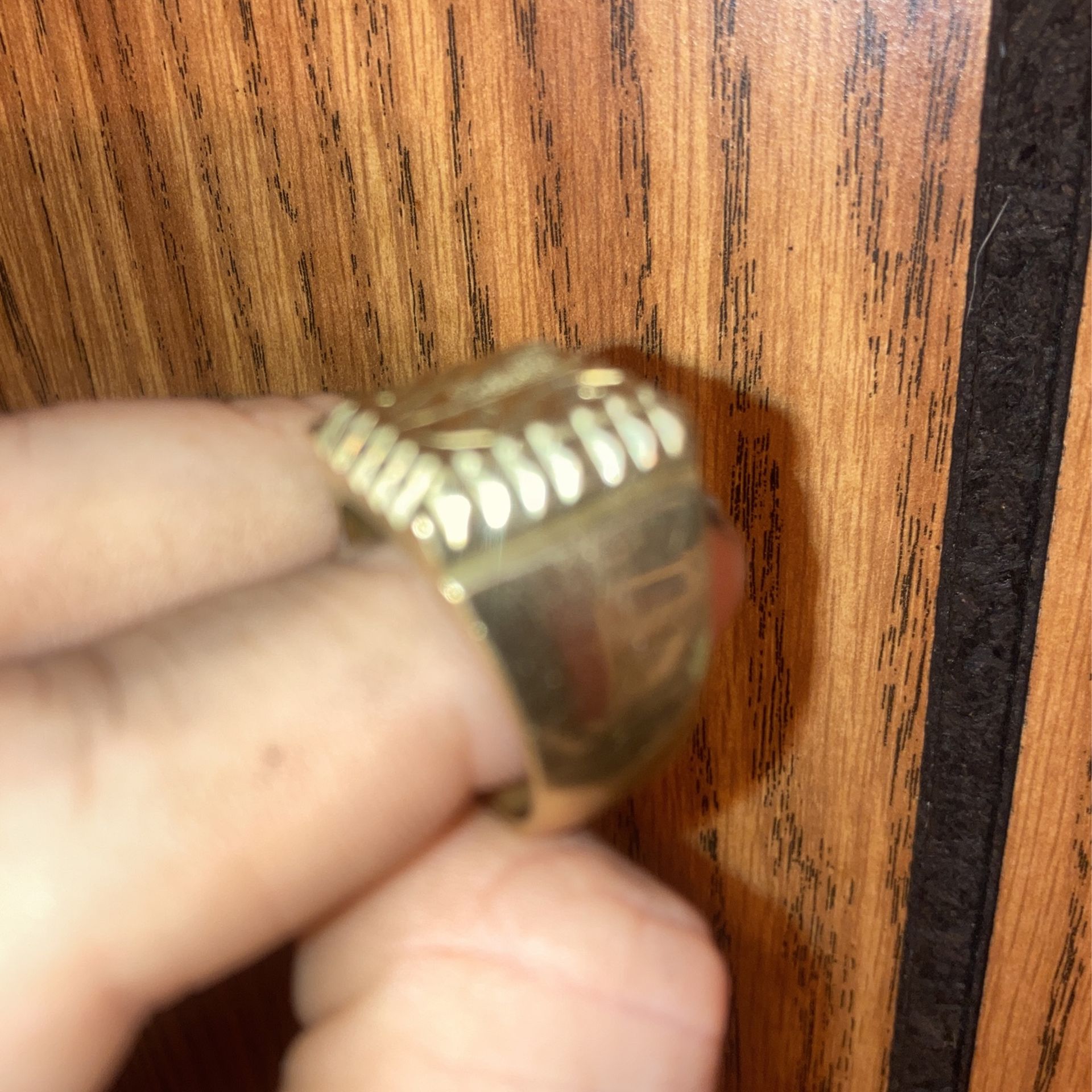 Size 11 Men’s Brass Ring, 18K Gold-Plated - photo 3