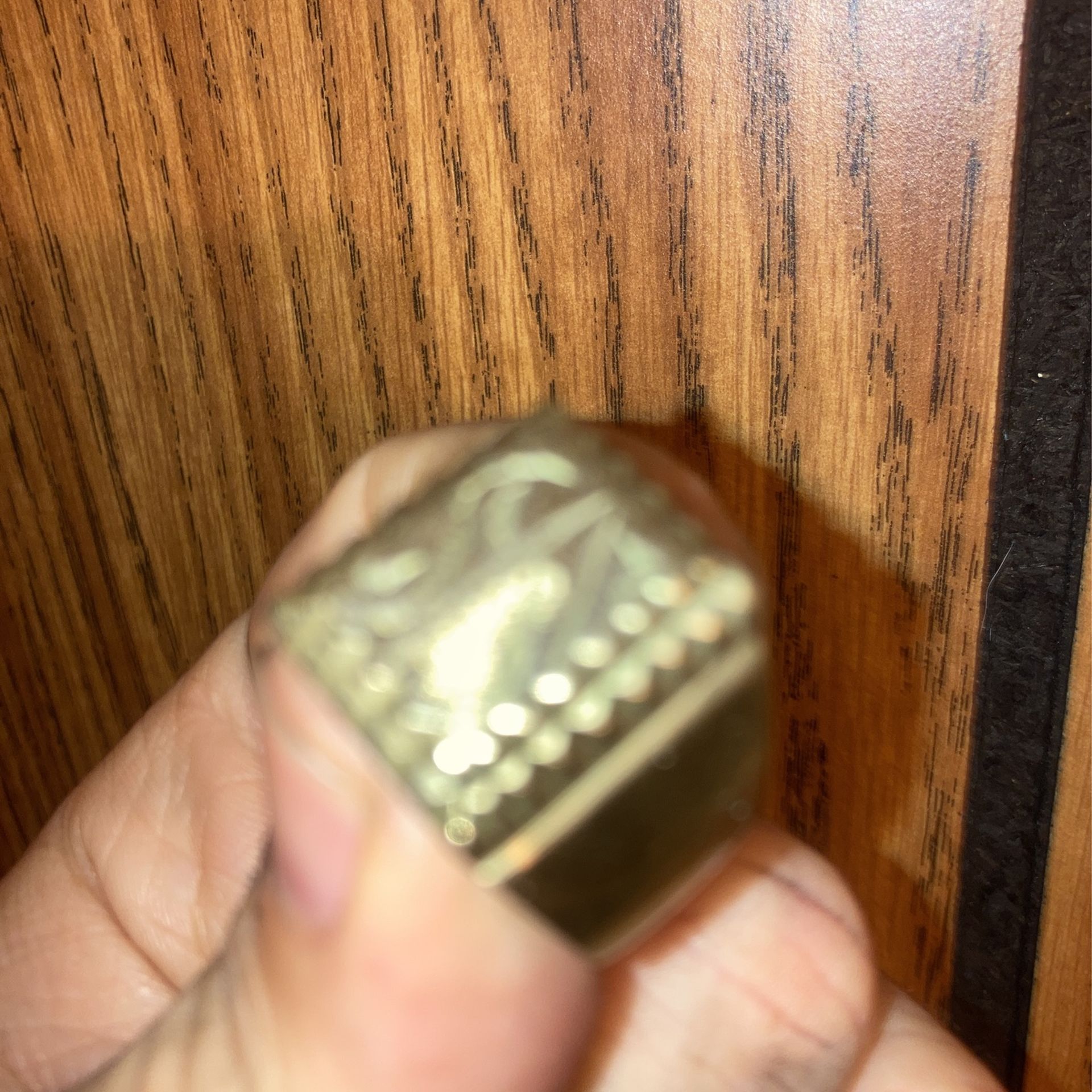 Size 11 Men’s Brass Ring, 18K Gold-Plated - photo 4