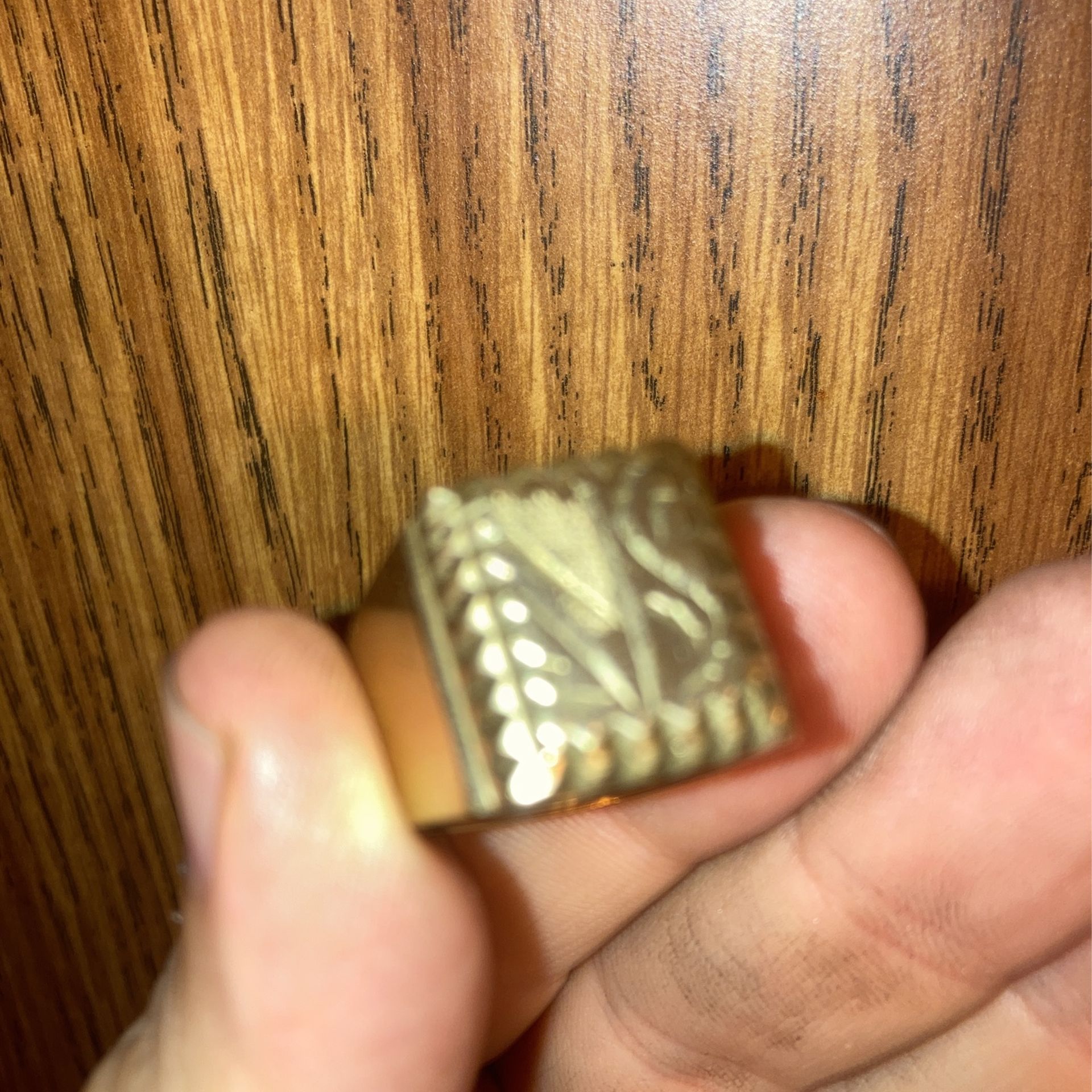 Size 11 Men’s Brass Ring, 18K Gold-Plated - photo 5