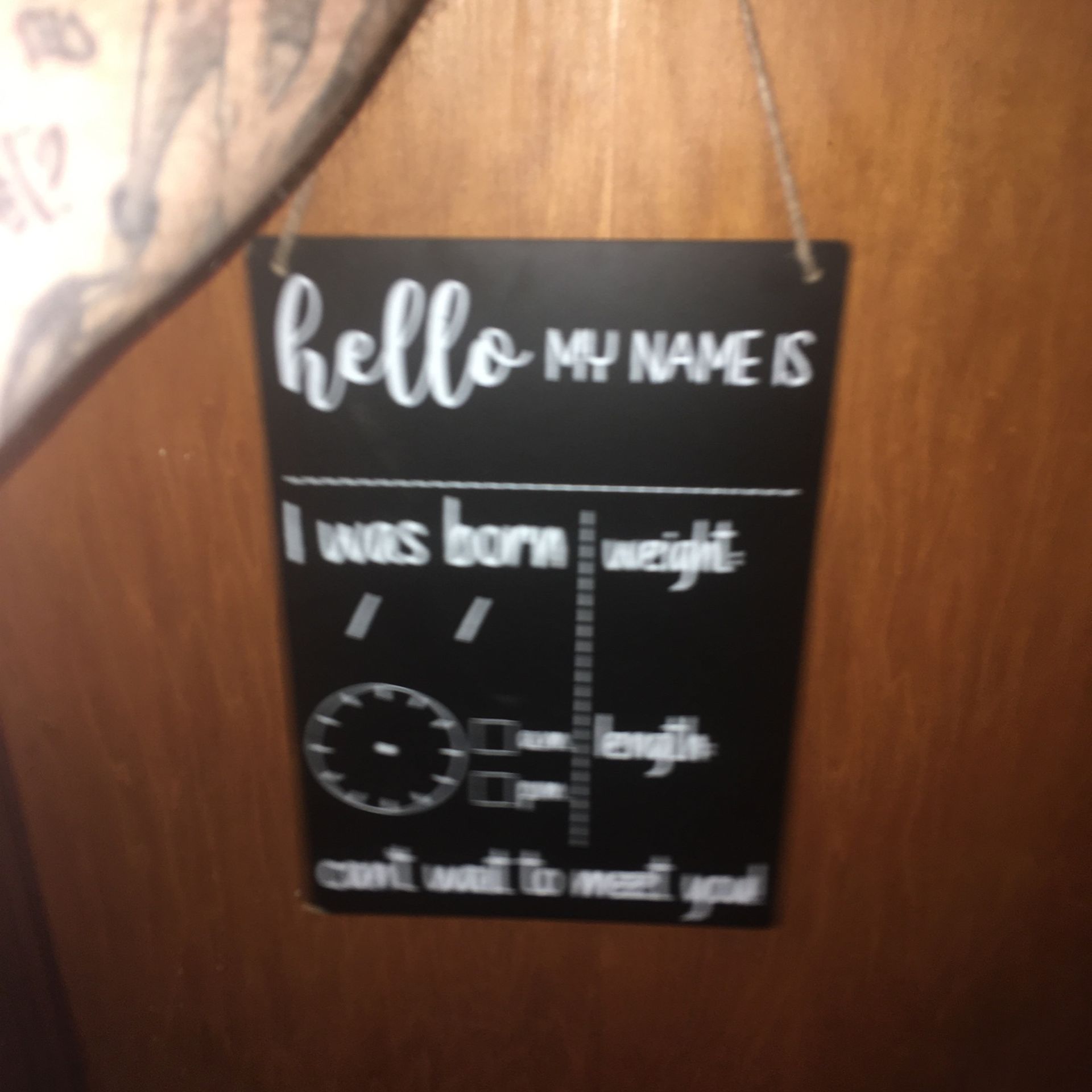 Baby Announcement Chalkboard - photo 2
