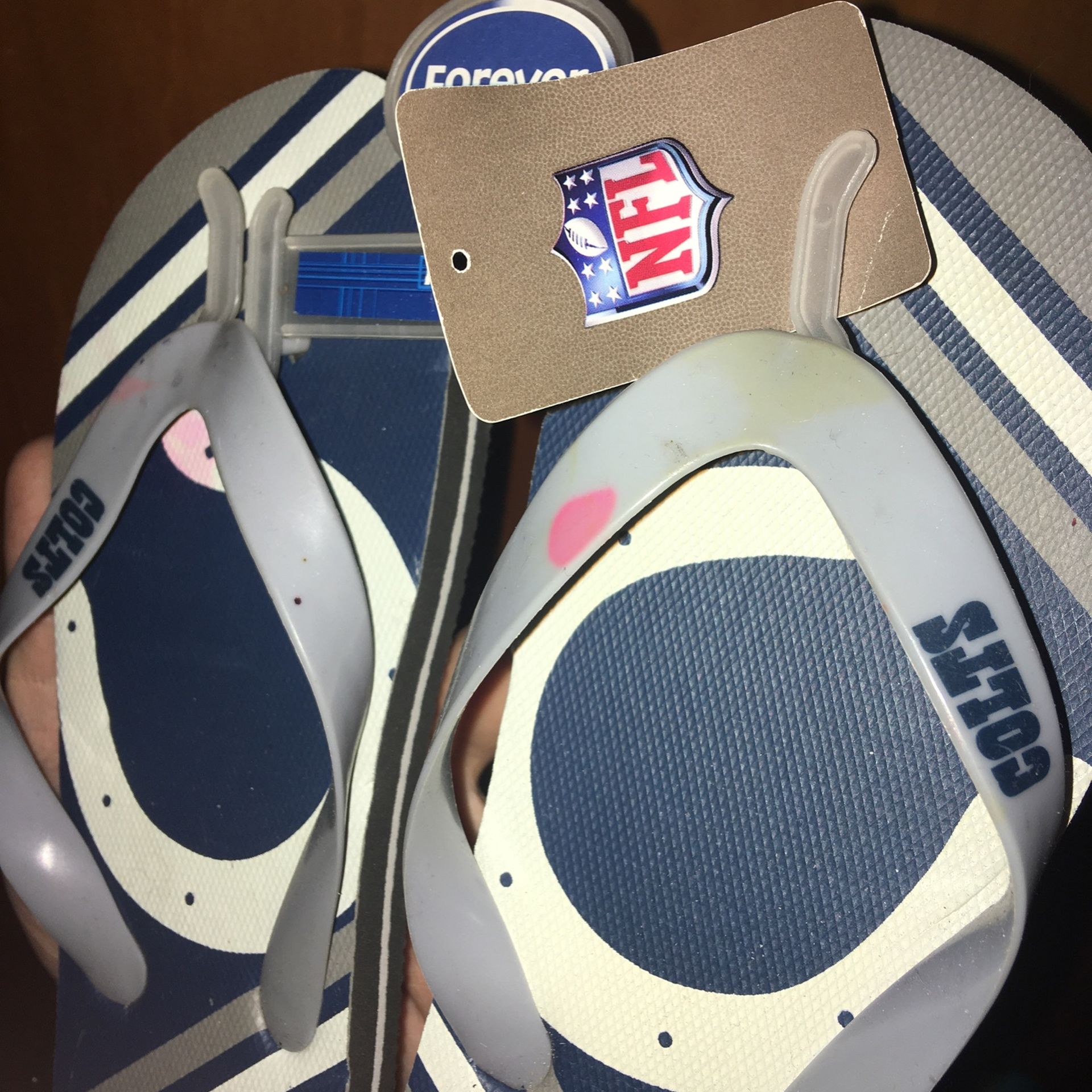 NFL Indianapolis Colts Flip-Flops, Size XS - photo 2
