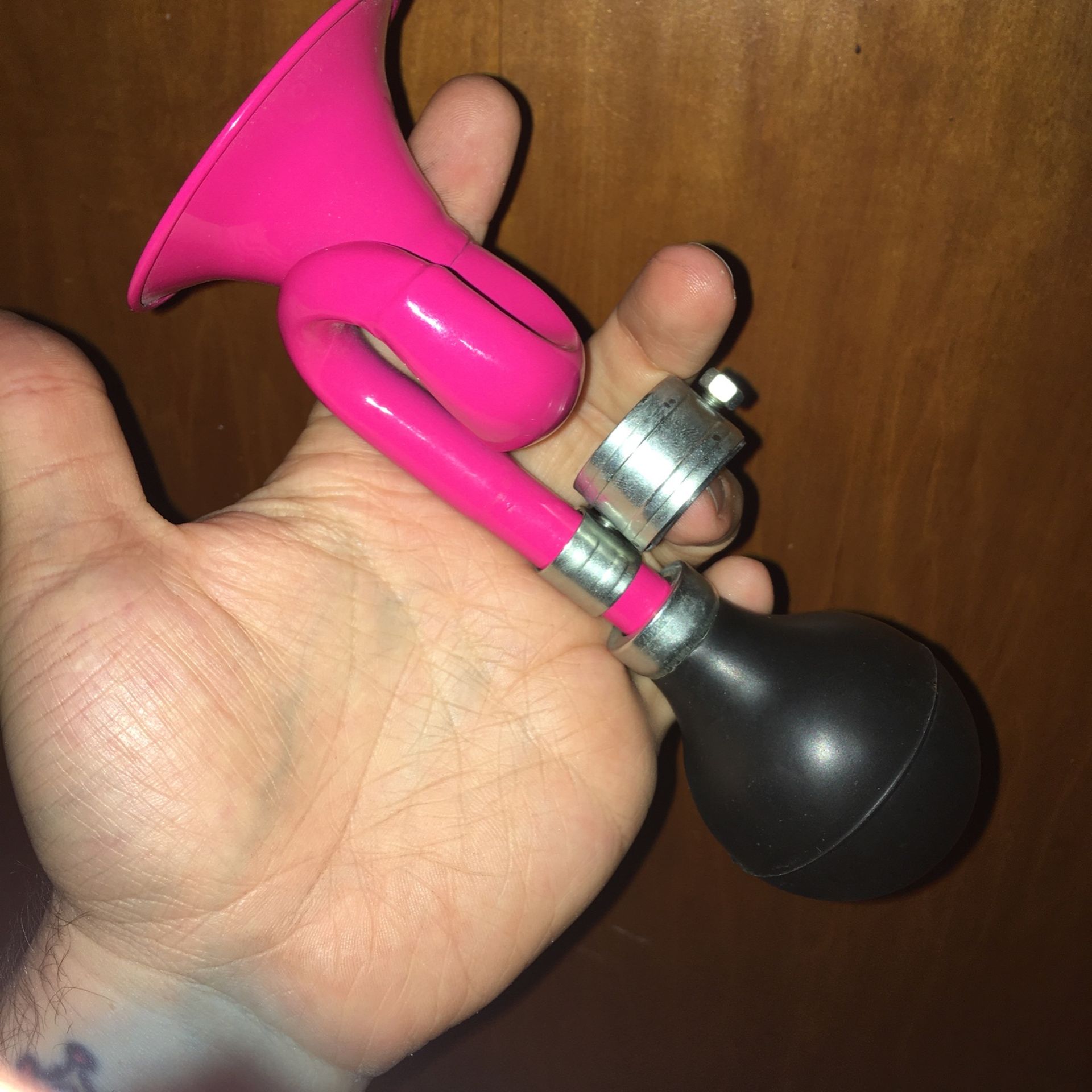 Pink Retro Metal Bicycle Air Horn