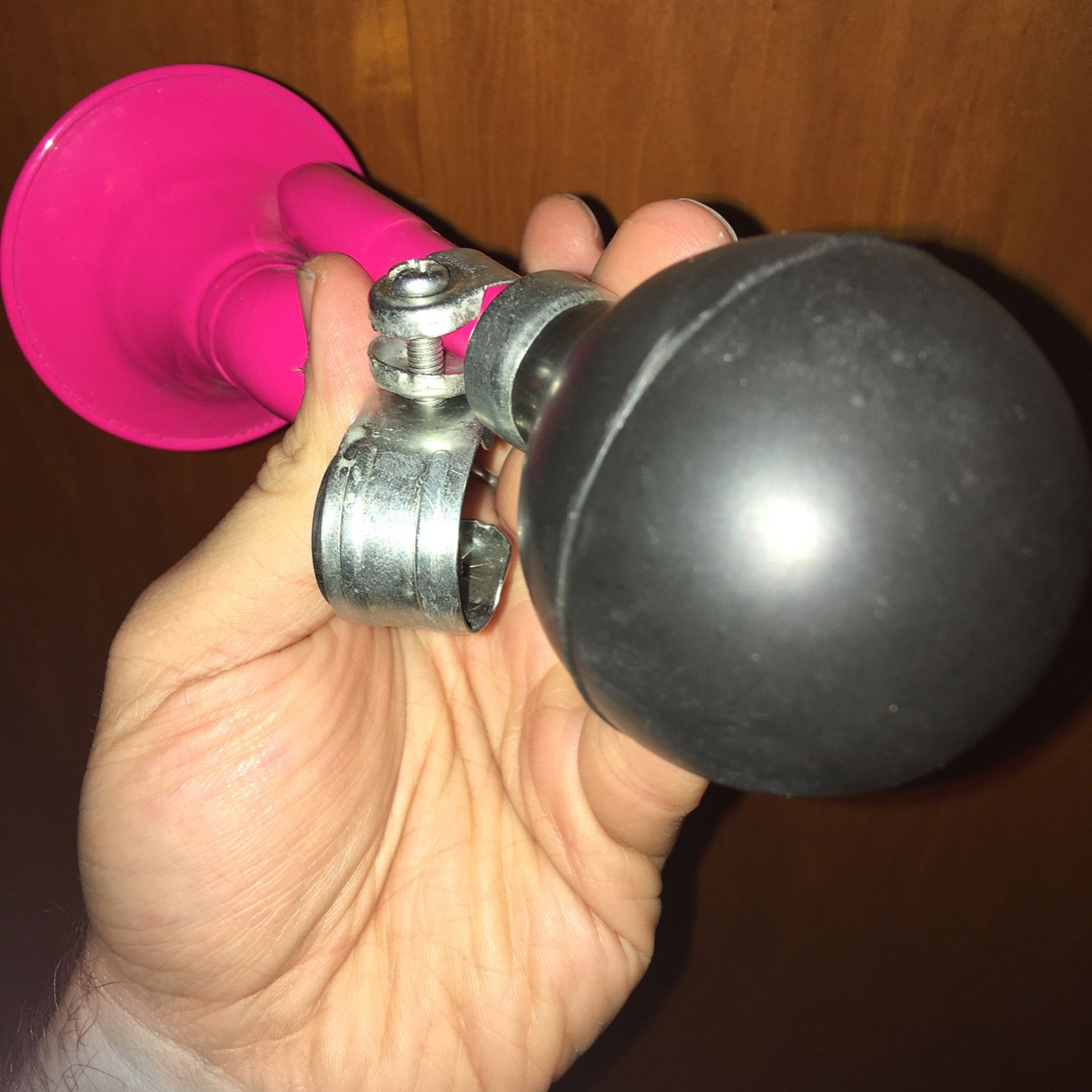 Pink Retro Metal Bicycle Air Horn - photo 3