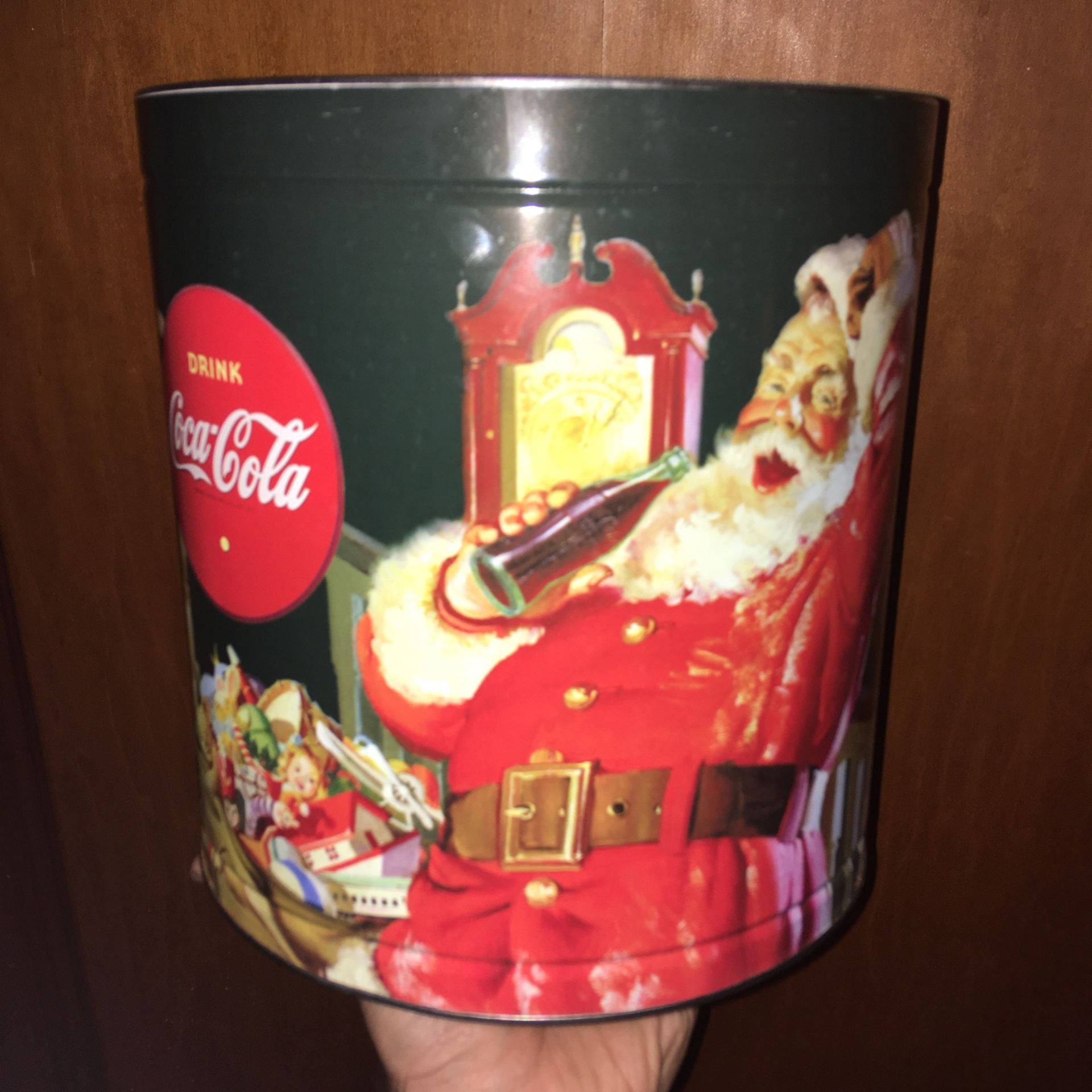 9” Collectible Santa Christmas Tin