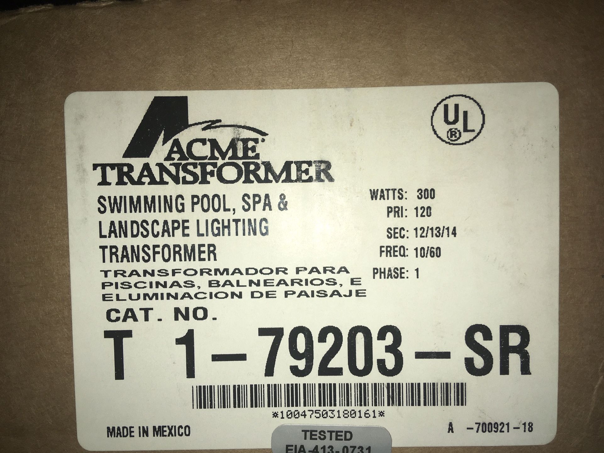 Acme 300W Low Voltage Lighting Transformer - photo 2
