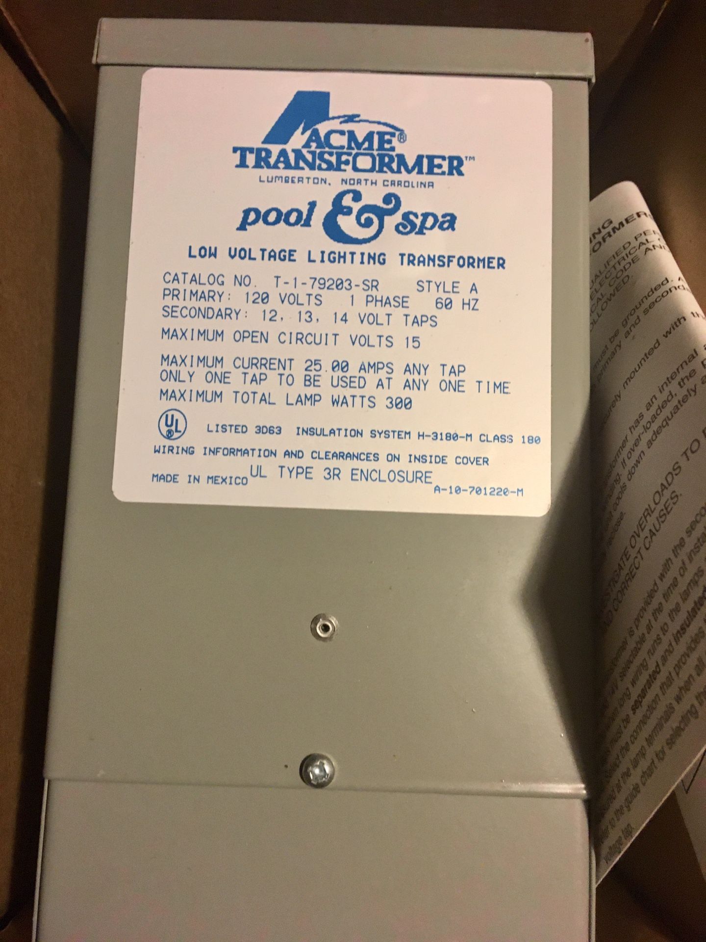Acme 300W Low Voltage Lighting Transformer - photo 3