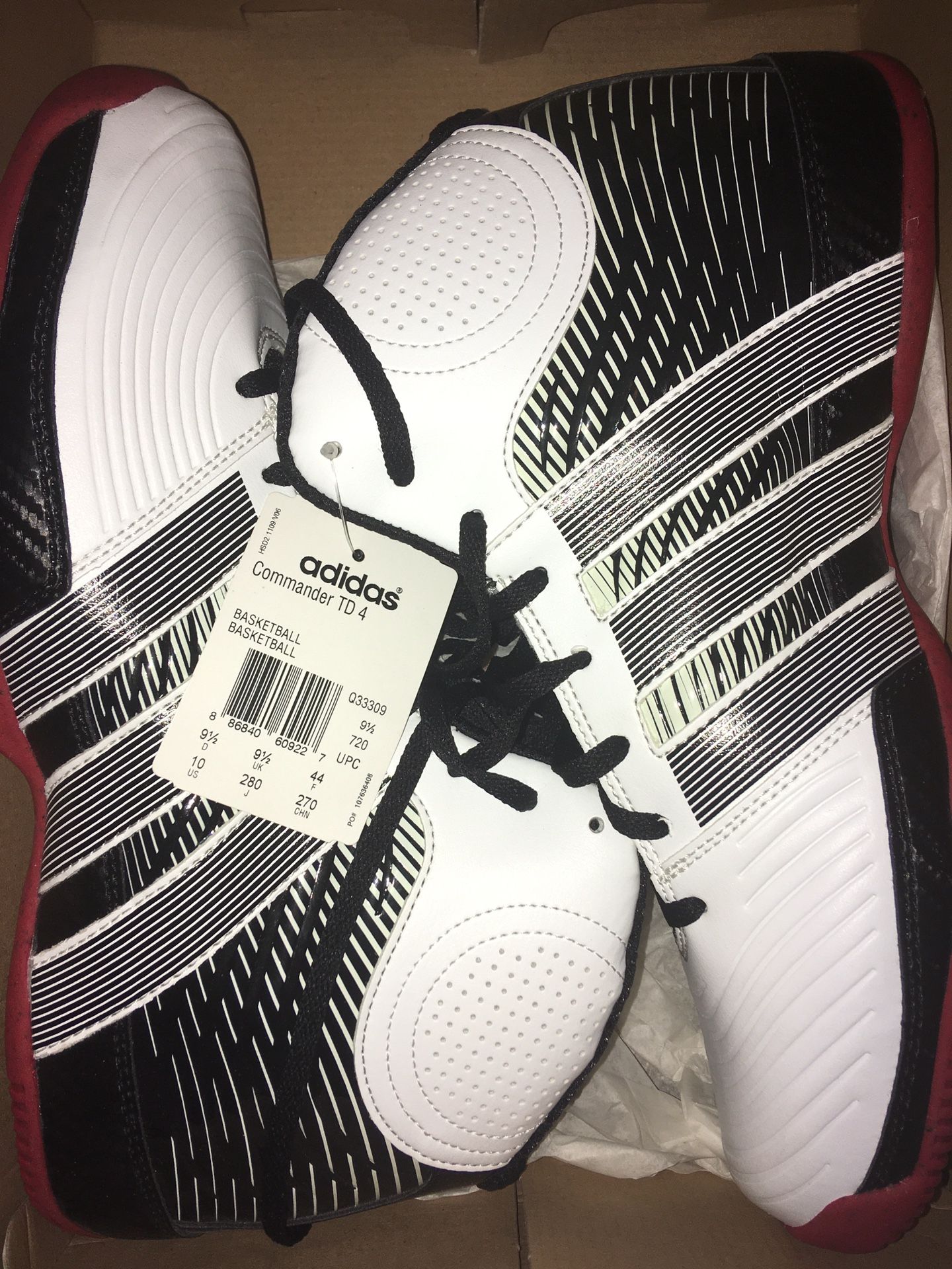 Adidas Commander TD4 Basketball Shoes, Size 10